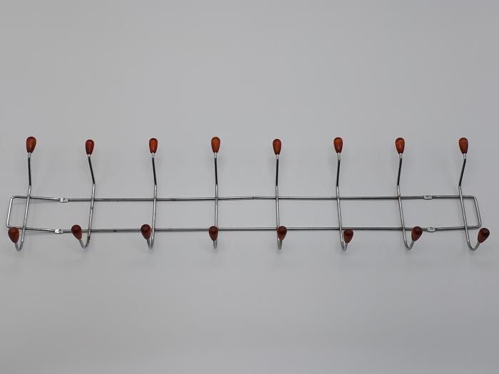 Вешалка для верхней одежды настенная металлическая на 8 крючков L 67 cm W 16 cm 05304 фото