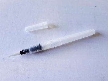 Кисточка кондитерская для росписи пряников с емкостью пластиковая L 16 cm 19188 фото