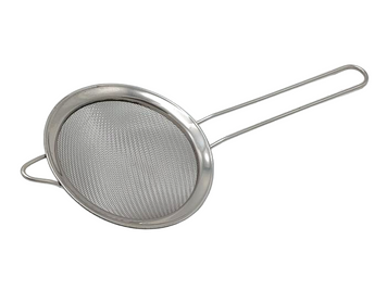 Сито дуршлаг кухонное круглое нержавейка с широкой окантовкой D 10 cm L 23 cm 13551 фото