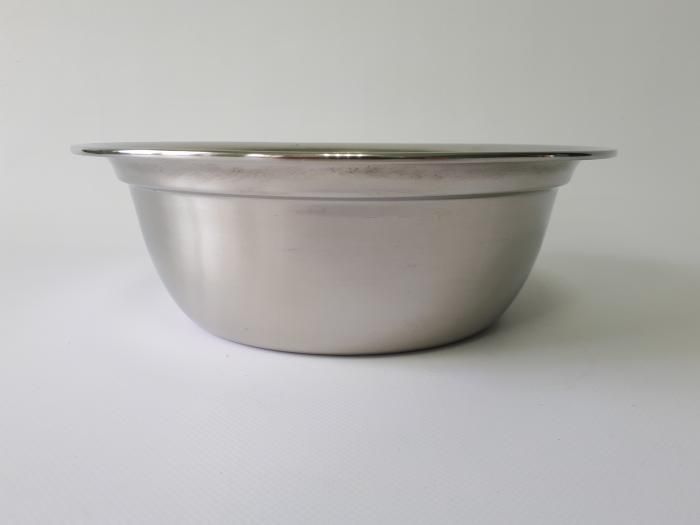 Миска кухонная из нержавеющей стали глубокая D 26 cm H 9 cm 2,4 литра для столовой Нержавейка высший сорт 18012 фото