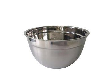 Миска кухонная для миксера из нержавеющей стали глубокая матовая D 26 cm H 14 cm 4,7 л Нержавейка высший сорт 18040 фото