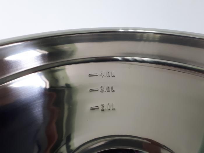Миска кухонная для миксера из нержавеющей стали глубокая матовая D 28 cm H 15 cm 5,8 л Нержавейка высший сорт 18041 фото