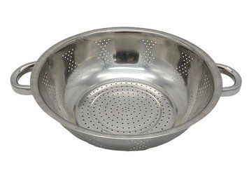 Дуршлаг из нержавеющей стали Сито нержавейка с двумя ручками D 32,5 cm H 9,5 cm 20245 фото