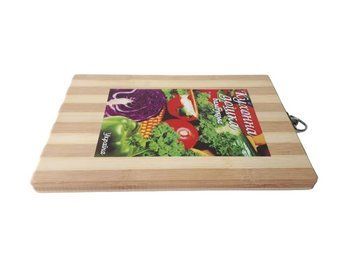 Бамбуковая разделочная кухонная доска для нарезки овощей и продуктов прямоугольная маленькая Бамбук 22 * 32 cm 10887 фото