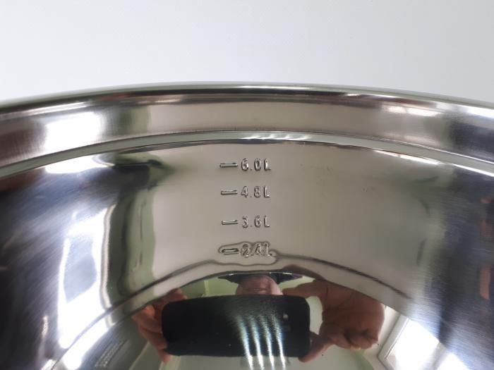 Миска кухонная для миксера из нержавеющей стали глубокая матовая D 32 cm H 16 cm 8,3 л Нержавейка высший сорт 18043 фото