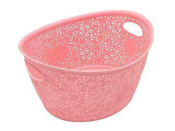 Корзина пластиковая овальная без крышки Кружево Abdik Plastik 115 Ящик для хранения вещей 35*29 H 18 cm 7 л 18642 фото