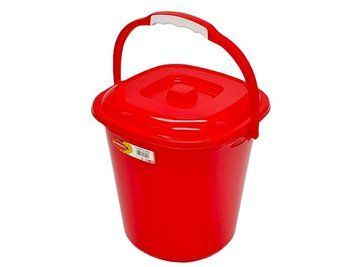 Ведро квадратное пластиковое пищевое с крышкой №2 3055 Senyayla Plastik 25,5*25,5 cm H 25,5 cm 9,5 литров 03822 фото