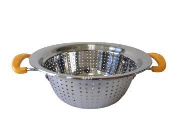 Дуршлаг из нержавеющей стали Сито нержавейка с двумя ручками D 22 cm H 9 cm 19415 фото