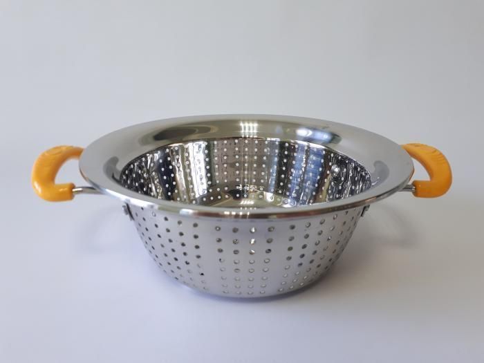 Дуршлаг из нержавеющей стали Сито нержавейка с двумя ручками D 22 cm H 9 cm 19415 фото