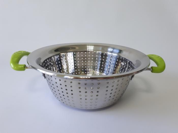 Дуршлаг из нержавеющей стали Сито нержавейка с двумя ручками D 22 cm H 9 cm 19415 фото