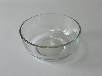 Салатник глибокий великий зі скла Прозора скляна миска Піала скло D 17,5 cm H 7 cm 1 л 17546 фото