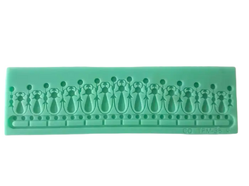 Коврик фактурный силиконовый для гибкого айсинга и мастики Оборка 16 * 4 cm 16475 фото