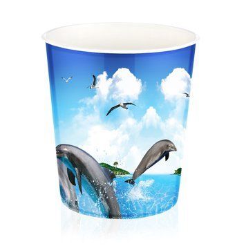 Корзина урна офисная для мусора и бумаг пластиковая СК-515 Irak Plastik D 22 cm H 24 cm 6,8 литров 14449 фото