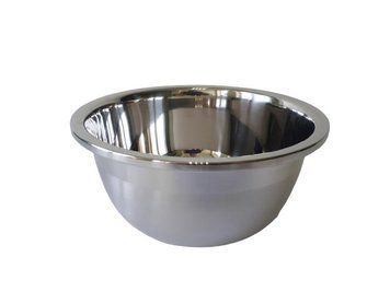 Миска кухонная из нержавеющей стали глубокая матовая D 25,5 cm H 11 cm 3,7 литра для столовой Нержавейка 18032 фото