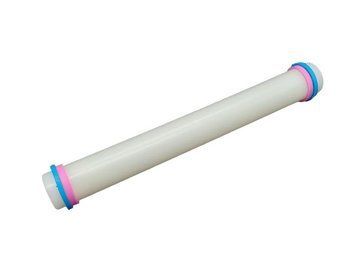 Акрилова скалка гладка для мастики з обмежувачем L 22 cm D 2,5 cm 18961 фото