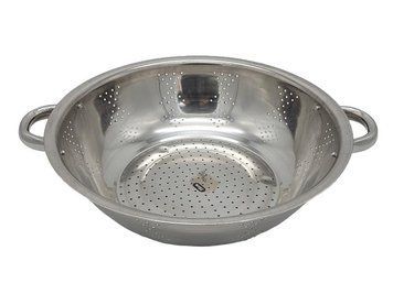 Дуршлаг из нержавеющей стали Сито нержавейка с двумя ручками D 34,5 cm H 10 cm 14298 фото
