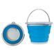 Ведро складное силиконовое 5 литров круглое туристическое для льда и рыбалки D 25,5 cm H 19,5 cm 20099 фото 6