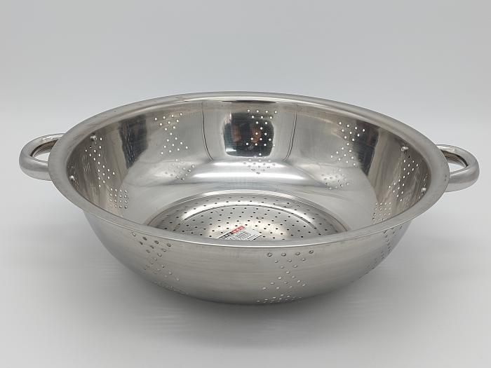 Дуршлаг из нержавеющей стали Сито нержавейка с двумя ручками D 36,5 cm H 10,5 cm 14299 фото