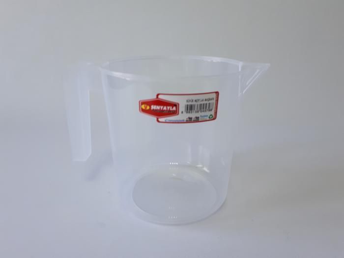 Склянка мірна прозора пластикова для рідини Senyayla Plastik Кружка мірна пластик D 14cm H 14cm 1,75 л 11657 фото