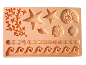 Молд силиконовый кондитерский для мастики и шоколада Море 13 * 20 cm 16672 фото