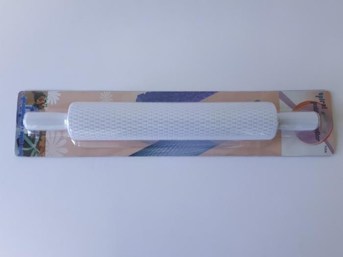Скалка кондитерская текстурная с узором пластиковая для мастики L 36 / 25 cm D 5 cm 14071 фото