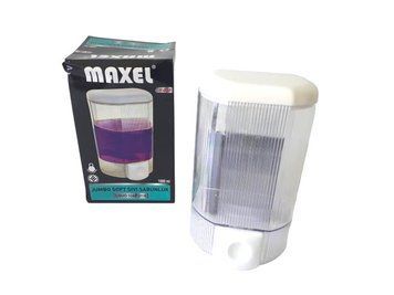 Дозатор пластиковый емкость для жидкого мыла на стену Y-019 Maxel 12*9 cm H 20 cm 1000 мл 19636 фото