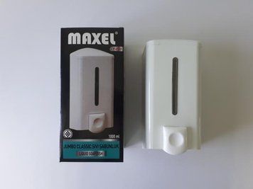 Дозатор пластиковый емкость для жидкого мыла на стену Y-020 Maxel 10*9 cm H 22,5 cm 1000 мл 19637 фото