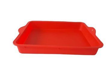 Силиконовый противень коврик для выпечки прямоугольный с бортиком 30 * 22 cm H 4 cm 19389 фото