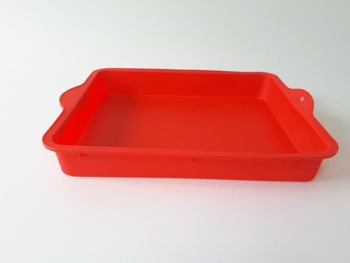 Силиконовый противень коврик для выпечки прямоугольный с бортиком 30 * 22 cm H 4 cm 20347 фото
