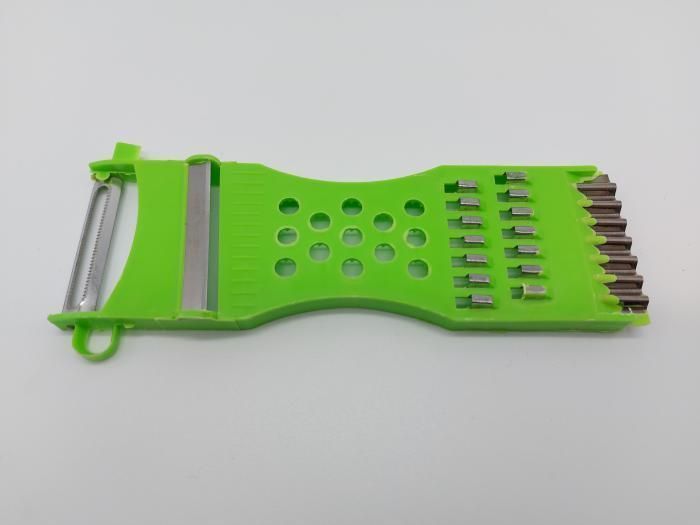 Нож-экономка с теркой пластиковый Овощечистка ручная двухсторонняя L 18 cm Кухонные ножи и подставки 19137 фото