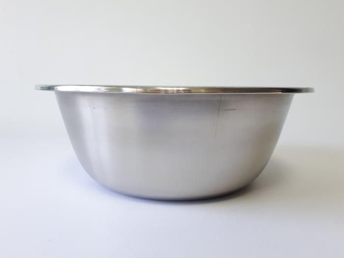 Миска кухонная из нержавеющей стали глубокая матовая D 26 cm H 9,5 cm 2,1 литра для столовой Нержавейка 19508 фото
