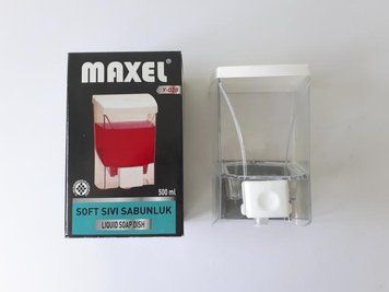 Дозатор пластиковый емкость для жидкого мыла на стену Y-028 Maxel 500 мл 19269 фото