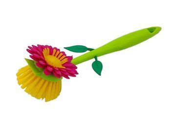 Щетка для мытья посуды с длинной ручкой пластиковая Гербера L 25 cm D 6 cm 18791 фото