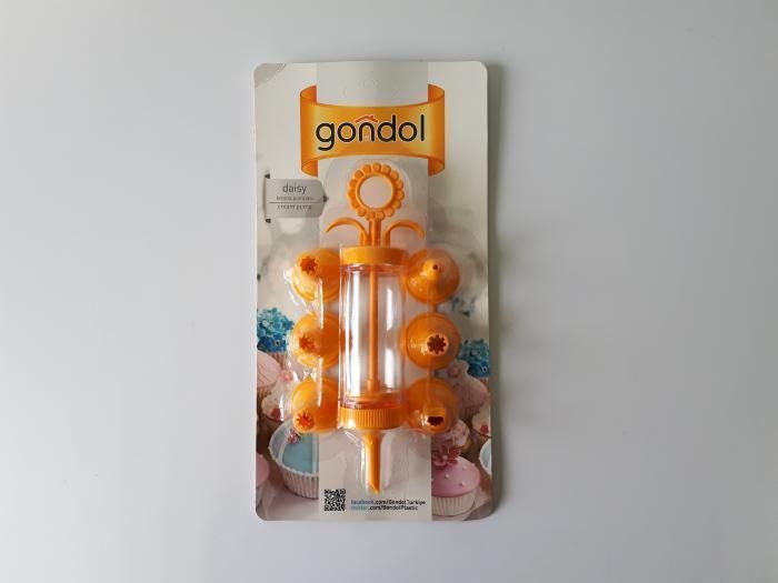 Кондитерский шприц с насадками для крема 7 штук пластиковых Gondol Шприц кондитера пластиковый L 23 cm 06667 фото