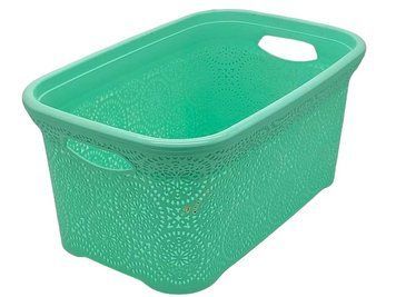 Корзина пластиковая без крышки Кружево Senyayla Plastik 2245 Ящик для хранения вещей Контейнер 54*36 H 25 cm 17412 фото