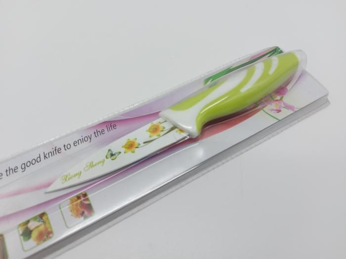Нож кухонный цветной для чистки и нарезки овощей и фруктов L 19,5 cm лезвие 8 cm 17110 фото