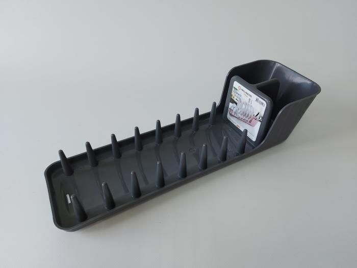 Сушилка органайзер для посуды настольная пластиковая одноуровневая 40 * 12,5 cm h 10 cm Сушки для посуды 19826 фото