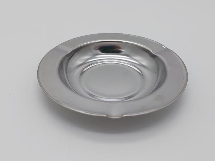 Пепельница металлическая круглая для сигарет настольная D 12 cm H 1,5 cm 19067 фото