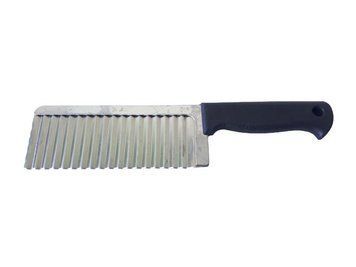Нож волнистый для фигурной нарезки картофеля сыра и овощей L 27 cm лезвие 16 cm W 6 cm 19558 фото
