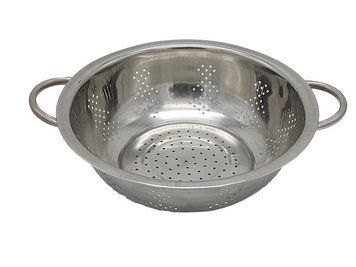 Дуршлаг из нержавеющей стали Сито нержавейка с двумя ручками D 25 cm H 8,5 cm 17427 фото