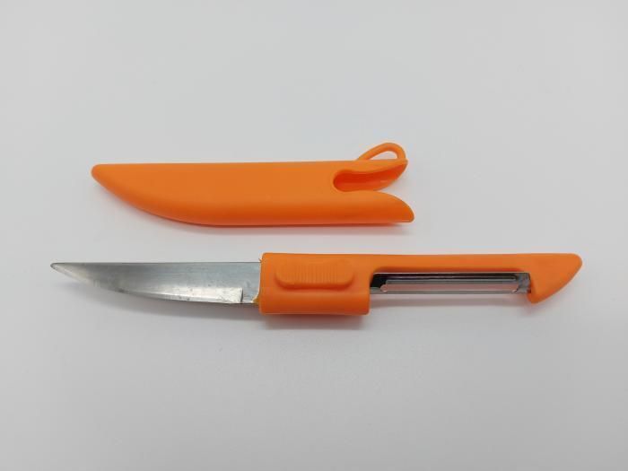 Нож комбинированный в чехле для чистки и нарезки овощей и фруктов L 17cm лезвие 7 cm 17506 фото