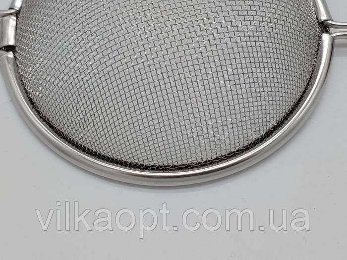 Сито дуршлаг маленькое кухонное круглое нержавейка с пластиковой ручкой D 9 cm L 22 cm v5045 фото