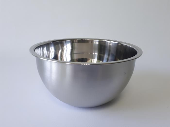 Миска кухонна з нержавіючої сталі глибока матова D 20 cm H 10 cm 1,8 літра для їдальні Нержавіюча сталь 18931 фото