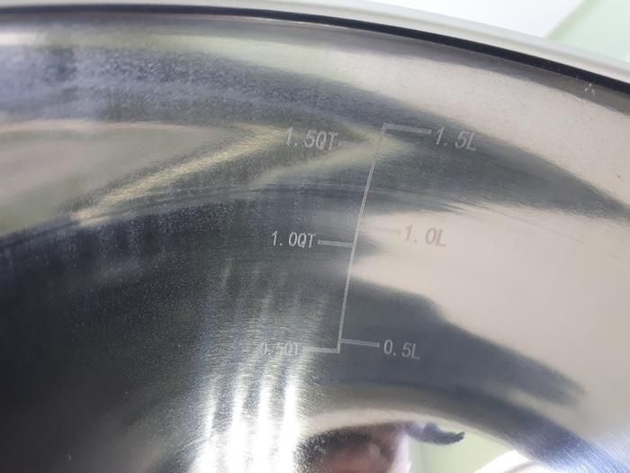 Миска кухонна з нержавіючої сталі глибока матова D 20 cm H 10 cm 1,8 літра для їдальні Нержавіюча сталь 18931 фото