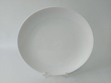 Блюдо круглое керамическое белое большое сервировочное D 41,5 cm H 4,5 cm ВТОРОЙ СОРТ 17950 фото