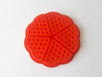 Форма силиконовая для выпечки вафель(5 шт) "Сердце" d 18 cm, h 1,5 cm. (изделие 7,5*8,5 cm, h 1,5 cm.) 19567 фото