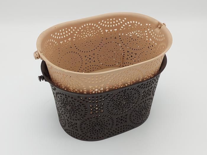 Корзина ведро для прищепок пластиковая Корзинка Senyayla Plastik 2152 Ажур 22*17 cm H 13 cm 17411 фото