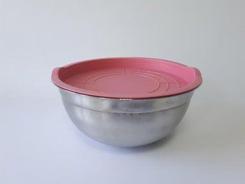 Миска кухонная из нержавеющей стали глубокая с крышкой D 26 cm H 12,5 cm 4 литра для столовой Нержавейка 18950 фото