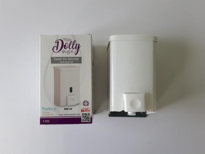 Дозатор пластиковый емкость для жидкого мыла на стену Y-025 classik Dolly 500 мл 07806 фото