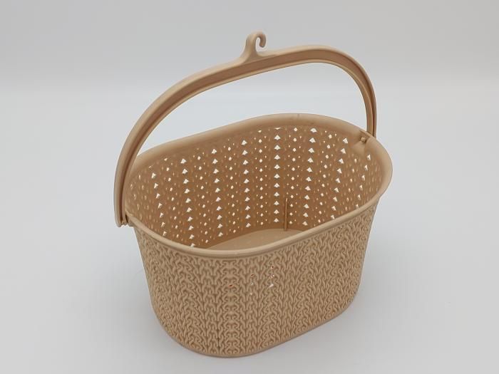 Кошик відро для прищіпок пластиковий Кошик Senyayla Plastik 2153 Колосок 22,5*17 cm H 13 cm 17704 фото
